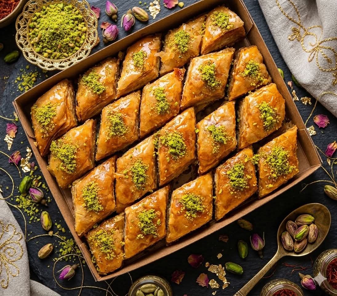 Lebanese pistachio baklava